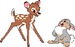 BAMBI et son Ami Jeannot le Lapin font Discussion, ils sont joyeux!!